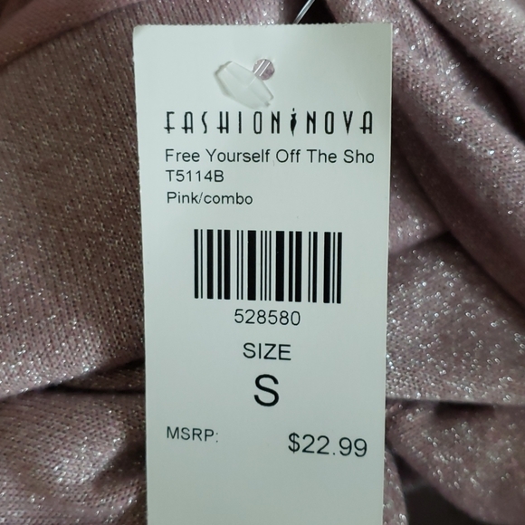 🔥 NWT FASHION NOVA off shoulder/halter crop top - Picture 4 of 4